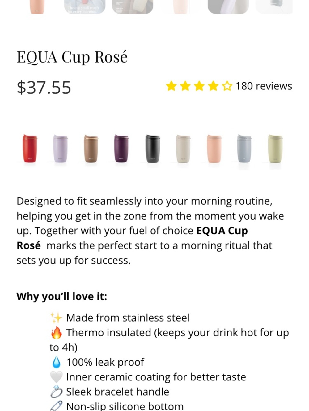 Equa insulated travel mug